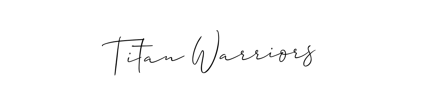 Titan Warriors stylish signature style. Best Handwritten Sign (Allison_Script) for my name. Handwritten Signature Collection Ideas for my name Titan Warriors. Titan Warriors signature style 2 images and pictures png