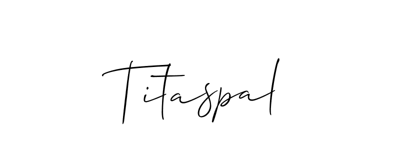 Check out images of Autograph of Titaspal name. Actor Titaspal Signature Style. Allison_Script is a professional sign style online. Titaspal signature style 2 images and pictures png