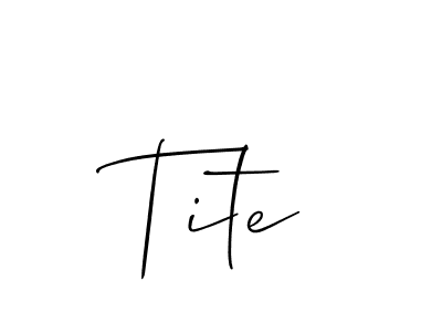 How to Draw Tite signature style? Allison_Script is a latest design signature styles for name Tite. Tite signature style 2 images and pictures png