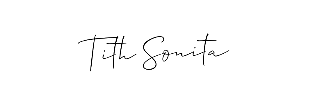 Also we have Tith Sonita name is the best signature style. Create professional handwritten signature collection using Allison_Script autograph style. Tith Sonita signature style 2 images and pictures png