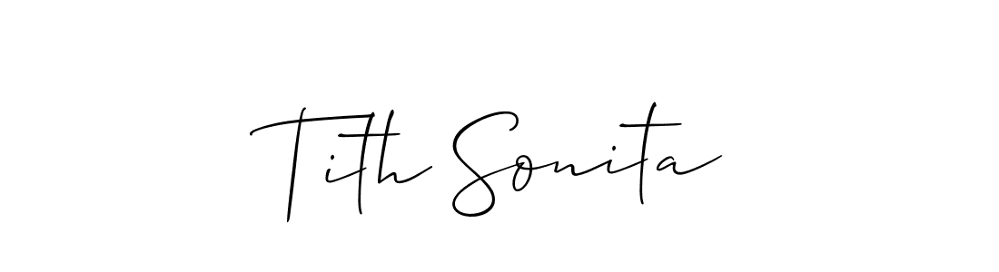This is the best signature style for the Tith Sonita name. Also you like these signature font (Allison_Script). Mix name signature. Tith Sonita signature style 2 images and pictures png