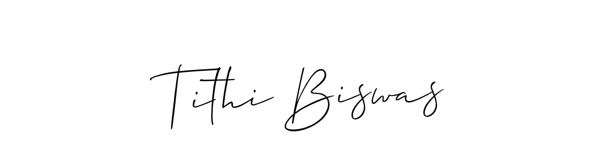 Use a signature maker to create a handwritten signature online. With this signature software, you can design (Allison_Script) your own signature for name Tithi Biswas. Tithi Biswas signature style 2 images and pictures png