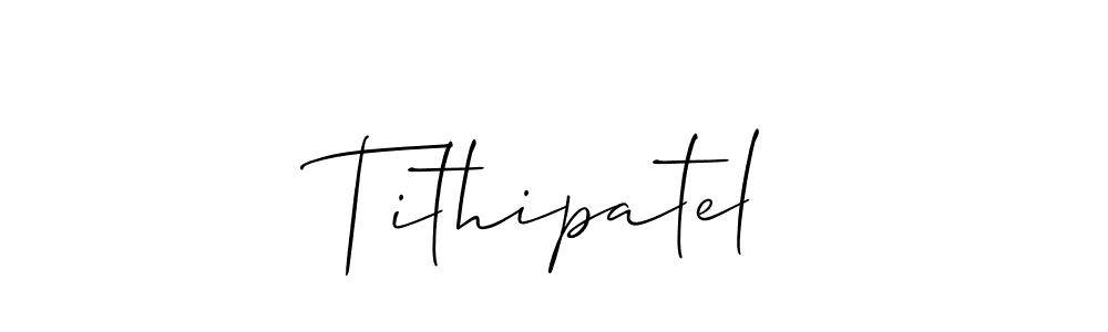 Create a beautiful signature design for name Tithipatel. With this signature (Allison_Script) fonts, you can make a handwritten signature for free. Tithipatel signature style 2 images and pictures png