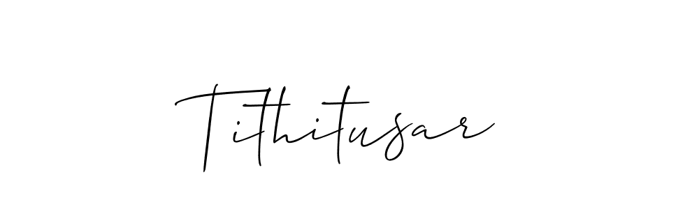 Also You can easily find your signature by using the search form. We will create Tithitusar name handwritten signature images for you free of cost using Allison_Script sign style. Tithitusar signature style 2 images and pictures png