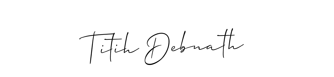 Once you've used our free online signature maker to create your best signature Allison_Script style, it's time to enjoy all of the benefits that Titih Debnath name signing documents. Titih Debnath signature style 2 images and pictures png