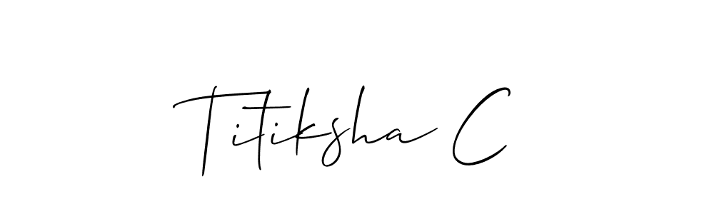 Once you've used our free online signature maker to create your best signature Allison_Script style, it's time to enjoy all of the benefits that Titiksha C name signing documents. Titiksha C signature style 2 images and pictures png