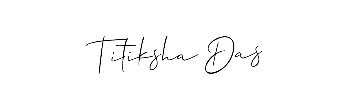 How to make Titiksha Das signature? Allison_Script is a professional autograph style. Create handwritten signature for Titiksha Das name. Titiksha Das signature style 2 images and pictures png