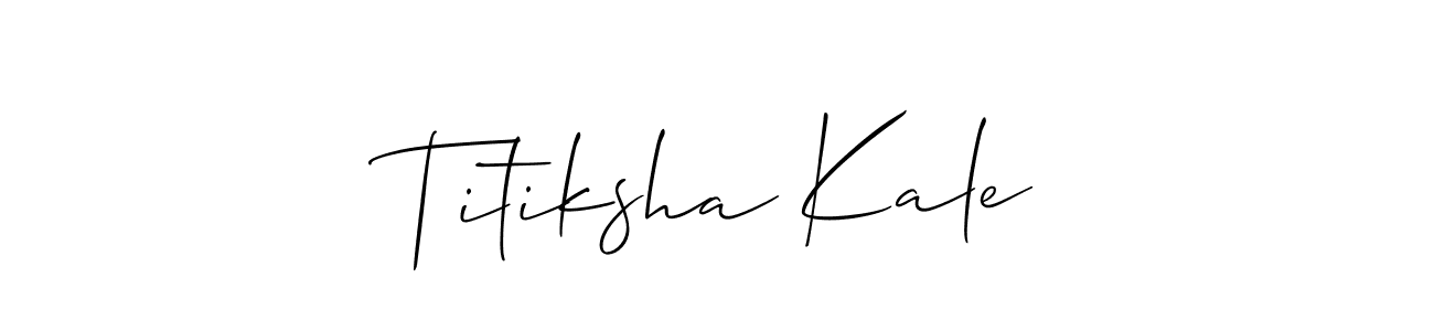 This is the best signature style for the Titiksha Kale name. Also you like these signature font (Allison_Script). Mix name signature. Titiksha Kale signature style 2 images and pictures png