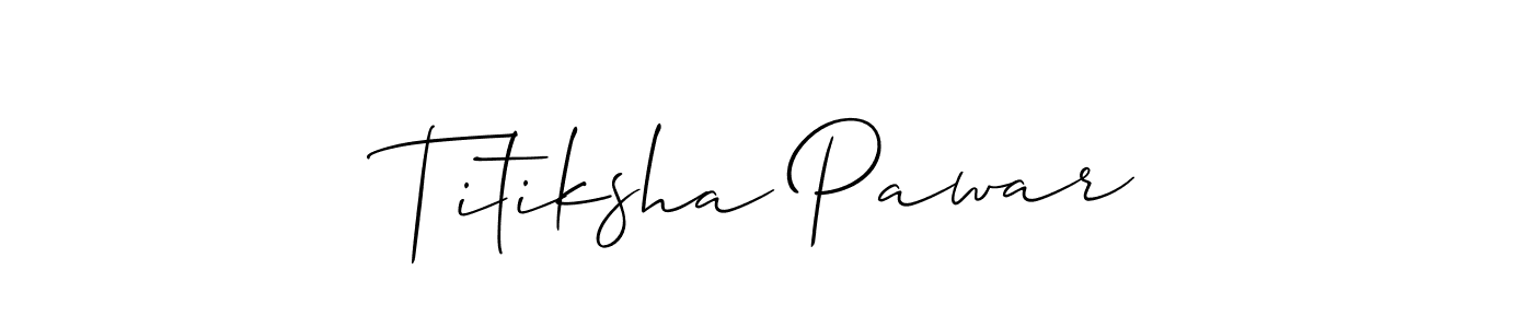 See photos of Titiksha Pawar official signature by Spectra . Check more albums & portfolios. Read reviews & check more about Allison_Script font. Titiksha Pawar signature style 2 images and pictures png