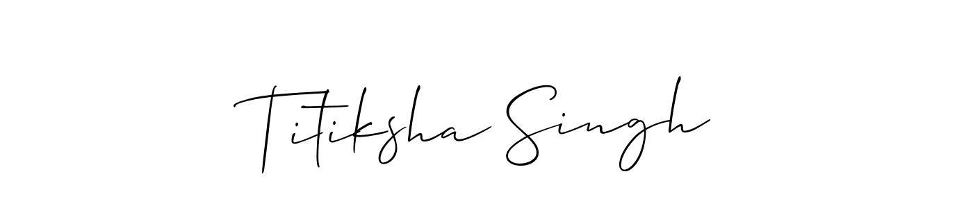 if you are searching for the best signature style for your name Titiksha Singh. so please give up your signature search. here we have designed multiple signature styles  using Allison_Script. Titiksha Singh signature style 2 images and pictures png