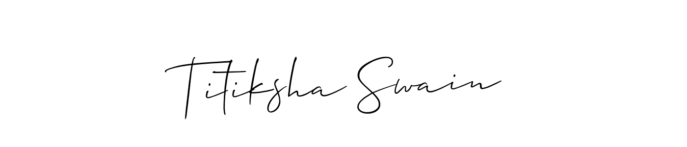 How to Draw Titiksha Swain signature style? Allison_Script is a latest design signature styles for name Titiksha Swain. Titiksha Swain signature style 2 images and pictures png