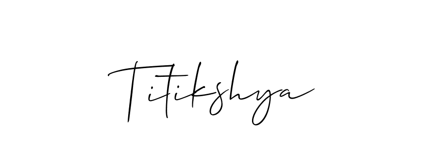 How to Draw Titikshya signature style? Allison_Script is a latest design signature styles for name Titikshya. Titikshya signature style 2 images and pictures png