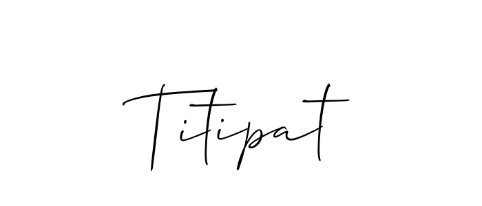 Similarly Allison_Script is the best handwritten signature design. Signature creator online .You can use it as an online autograph creator for name Titipat. Titipat signature style 2 images and pictures png