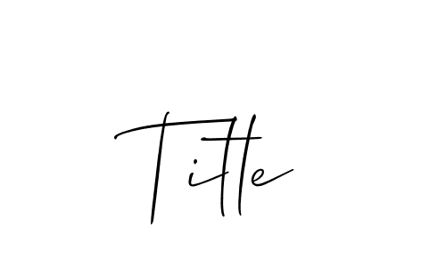 How to Draw Title signature style? Allison_Script is a latest design signature styles for name Title. Title signature style 2 images and pictures png