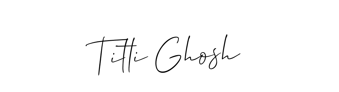 if you are searching for the best signature style for your name Titli Ghosh. so please give up your signature search. here we have designed multiple signature styles  using Allison_Script. Titli Ghosh signature style 2 images and pictures png