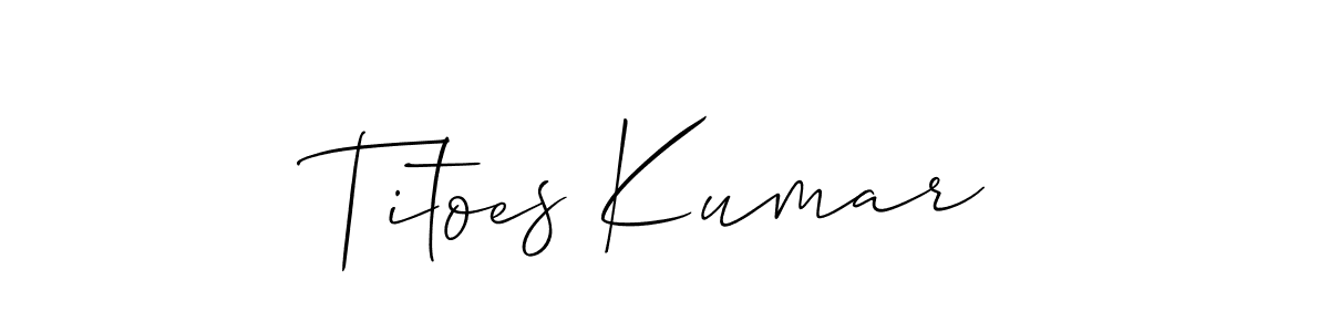 Create a beautiful signature design for name Titoes Kumar. With this signature (Allison_Script) fonts, you can make a handwritten signature for free. Titoes Kumar signature style 2 images and pictures png