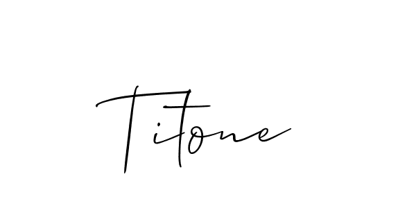 Allison_Script is a professional signature style that is perfect for those who want to add a touch of class to their signature. It is also a great choice for those who want to make their signature more unique. Get Titone name to fancy signature for free. Titone signature style 2 images and pictures png