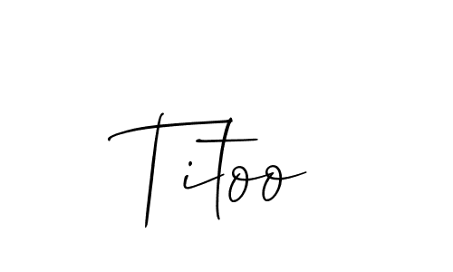 Design your own signature with our free online signature maker. With this signature software, you can create a handwritten (Allison_Script) signature for name Titoo. Titoo signature style 2 images and pictures png