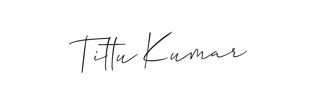 Once you've used our free online signature maker to create your best signature Allison_Script style, it's time to enjoy all of the benefits that Tittu Kumar name signing documents. Tittu Kumar signature style 2 images and pictures png