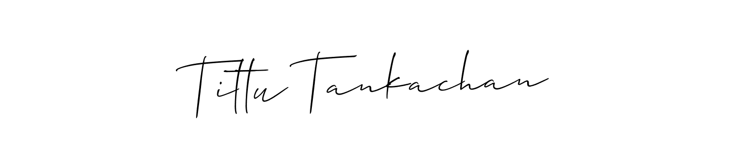 This is the best signature style for the Tittu Tankachan name. Also you like these signature font (Allison_Script). Mix name signature. Tittu Tankachan signature style 2 images and pictures png