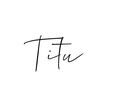 Also You can easily find your signature by using the search form. We will create Titu name handwritten signature images for you free of cost using Allison_Script sign style. Titu signature style 2 images and pictures png