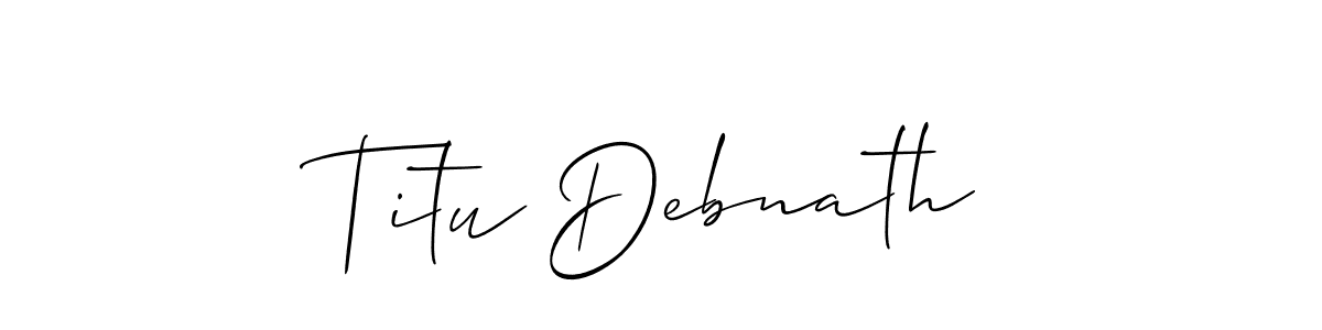 Also we have Titu Debnath name is the best signature style. Create professional handwritten signature collection using Allison_Script autograph style. Titu Debnath signature style 2 images and pictures png