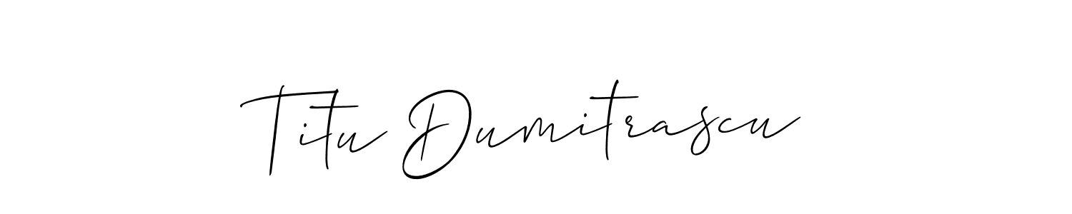 You can use this online signature creator to create a handwritten signature for the name Titu Dumitrascu. This is the best online autograph maker. Titu Dumitrascu signature style 2 images and pictures png