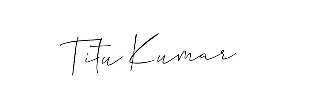 Make a short Titu Kumar signature style. Manage your documents anywhere anytime using Allison_Script. Create and add eSignatures, submit forms, share and send files easily. Titu Kumar signature style 2 images and pictures png
