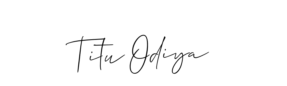 Similarly Allison_Script is the best handwritten signature design. Signature creator online .You can use it as an online autograph creator for name Titu Odiya. Titu Odiya signature style 2 images and pictures png