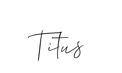 Create a beautiful signature design for name Titus. With this signature (Allison_Script) fonts, you can make a handwritten signature for free. Titus signature style 2 images and pictures png