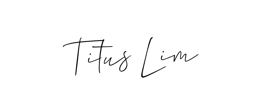 Also we have Titus Lim name is the best signature style. Create professional handwritten signature collection using Allison_Script autograph style. Titus Lim signature style 2 images and pictures png
