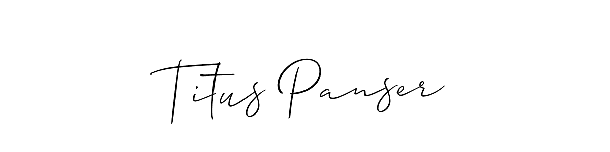 How to make Titus Panser signature? Allison_Script is a professional autograph style. Create handwritten signature for Titus Panser name. Titus Panser signature style 2 images and pictures png