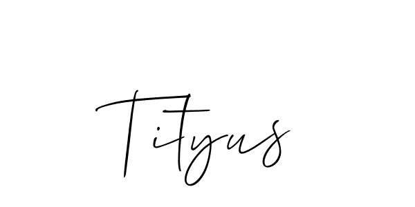 The best way (Allison_Script) to make a short signature is to pick only two or three words in your name. The name Tityus include a total of six letters. For converting this name. Tityus signature style 2 images and pictures png