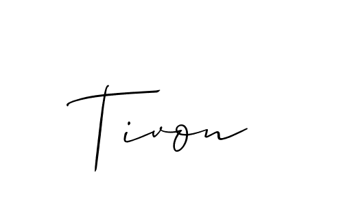 How to Draw Tivon signature style? Allison_Script is a latest design signature styles for name Tivon. Tivon signature style 2 images and pictures png