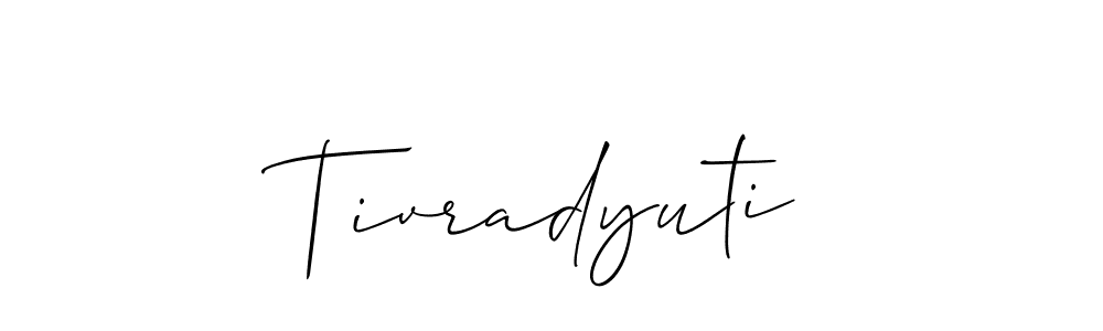 How to Draw Tivradyuti signature style? Allison_Script is a latest design signature styles for name Tivradyuti. Tivradyuti signature style 2 images and pictures png
