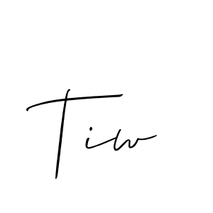 How to make Tiw signature? Allison_Script is a professional autograph style. Create handwritten signature for Tiw name. Tiw signature style 2 images and pictures png