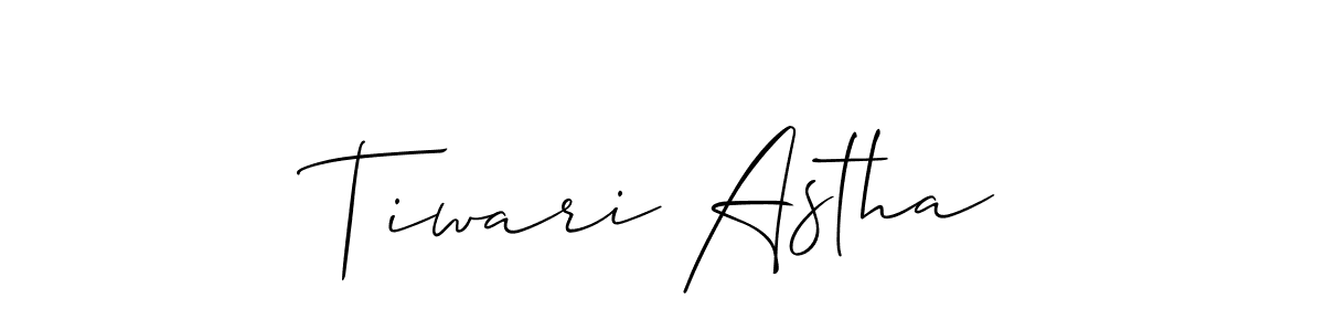 Design your own signature with our free online signature maker. With this signature software, you can create a handwritten (Allison_Script) signature for name Tiwari Astha. Tiwari Astha signature style 2 images and pictures png