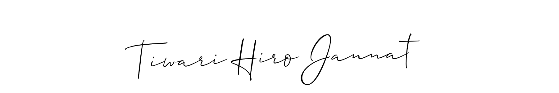 if you are searching for the best signature style for your name Tiwari Hiro Jannat. so please give up your signature search. here we have designed multiple signature styles  using Allison_Script. Tiwari Hiro Jannat signature style 2 images and pictures png