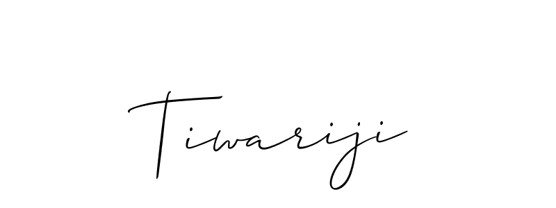 Design your own signature with our free online signature maker. With this signature software, you can create a handwritten (Allison_Script) signature for name Tiwariji. Tiwariji signature style 2 images and pictures png