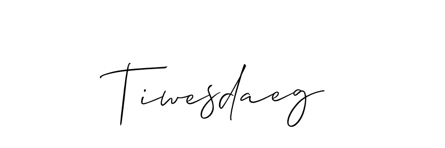 How to make Tiwesdaeg name signature. Use Allison_Script style for creating short signs online. This is the latest handwritten sign. Tiwesdaeg signature style 2 images and pictures png