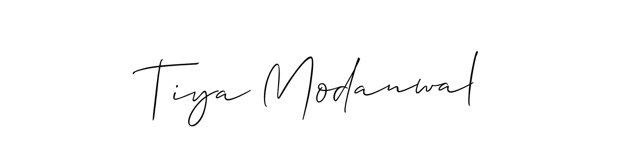 How to Draw Tiya Modanwal signature style? Allison_Script is a latest design signature styles for name Tiya Modanwal. Tiya Modanwal signature style 2 images and pictures png