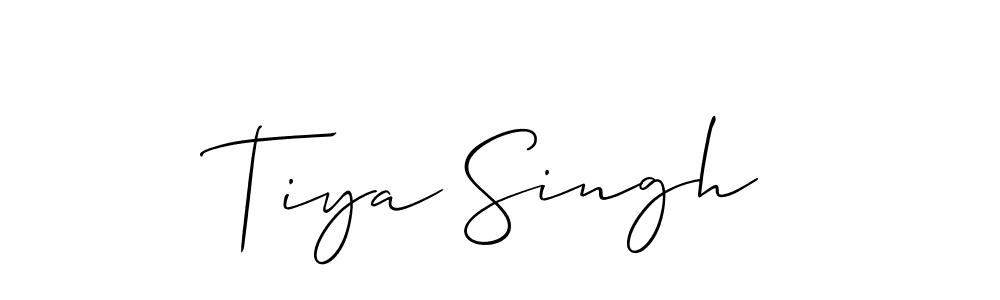 Also we have Tiya Singh name is the best signature style. Create professional handwritten signature collection using Allison_Script autograph style. Tiya Singh signature style 2 images and pictures png