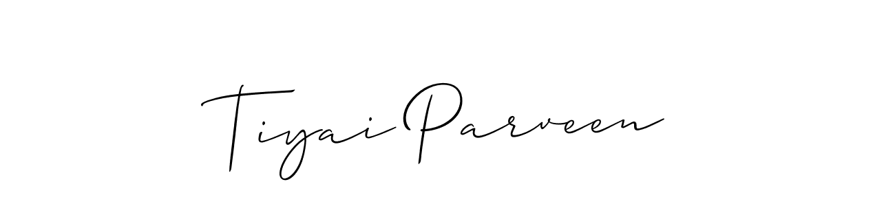 How to make Tiyai Parveen signature? Allison_Script is a professional autograph style. Create handwritten signature for Tiyai Parveen name. Tiyai Parveen signature style 2 images and pictures png