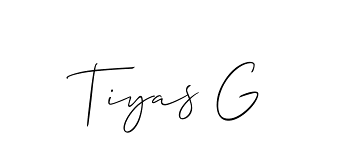 Once you've used our free online signature maker to create your best signature Allison_Script style, it's time to enjoy all of the benefits that Tiyas G name signing documents. Tiyas G signature style 2 images and pictures png