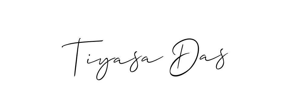 You should practise on your own different ways (Allison_Script) to write your name (Tiyasa Das) in signature. don't let someone else do it for you. Tiyasa Das signature style 2 images and pictures png