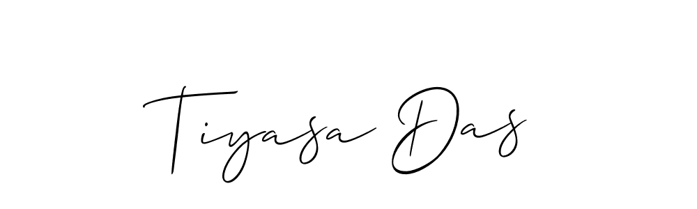 Also we have Tiyasa Das name is the best signature style. Create professional handwritten signature collection using Allison_Script autograph style. Tiyasa Das signature style 2 images and pictures png