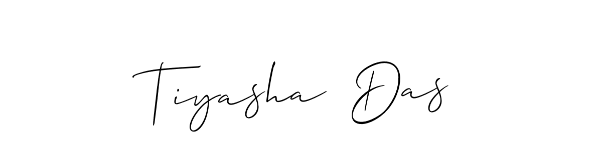 Create a beautiful signature design for name Tiyasha  Das. With this signature (Allison_Script) fonts, you can make a handwritten signature for free. Tiyasha  Das signature style 2 images and pictures png