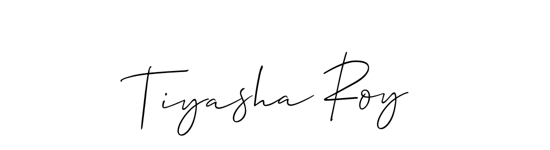 How to make Tiyasha Roy signature? Allison_Script is a professional autograph style. Create handwritten signature for Tiyasha Roy name. Tiyasha Roy signature style 2 images and pictures png