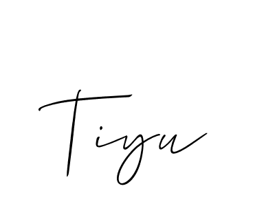 Make a beautiful signature design for name Tiyu. With this signature (Allison_Script) style, you can create a handwritten signature for free. Tiyu signature style 2 images and pictures png