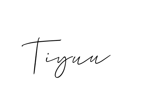 How to make Tiyuu signature? Allison_Script is a professional autograph style. Create handwritten signature for Tiyuu name. Tiyuu signature style 2 images and pictures png